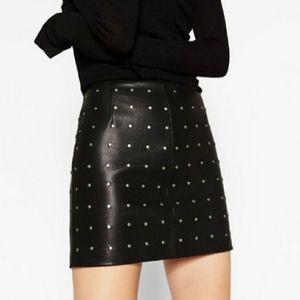 Zara Faux leather mini skirt